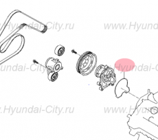 Прокладка помпы 4.6 Hyundai Equus