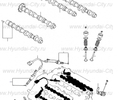 Распредвал выпускной правый 3.8 Hyundai Equus