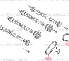 Цепь распредвалов 2.7 Hyundai Santa Fe II