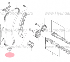Направляющая цепи грм нижняя 1.4 '16 Hyundai i30 II