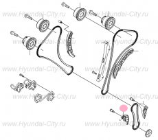 Натяжитель цепи масляного насоса 3.0-3.8 Hyundai Equus