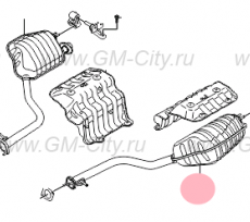 Глушитель задний левый Hyundai Equus