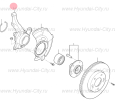Кулак передний левый Hyundai Creta