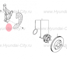 Кулак передний левый Hyundai Sonata VII