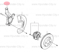 Кулак передний левый Hyundai Tucson III