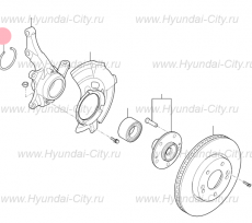 Кольцо стопорное передней ступицы Hyundai Creta