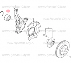 Подшипник передней ступицы Hyundai Solaris II