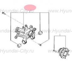 Кулак задний левый Hyundai Sonata VII