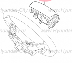 Подушка безопасности водителя Hyundai Creta