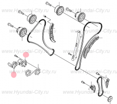 Натяжитель цепи грм 3.0-3.8 Hyundai Grandeur