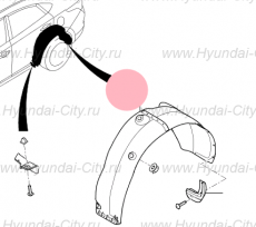 Подкрылок задний левый Hyundai Solaris II