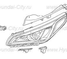 Фара левая Hyundai Sonata VII