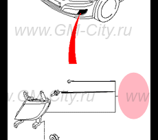Фара передняя противотуманная левая Hyundai Equus