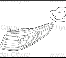 Фонарь левый внешний Hyundai Sonata VII