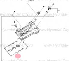 Прокладка клапанной крышки правой 3.0-3.8 Hyundai Grandeur