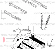Клапан контроля давления масла впускной левый 3.8 Hyundai Equus