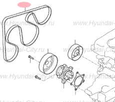 Ремень приводной 1.4-1.6 125см Hyundai Creta