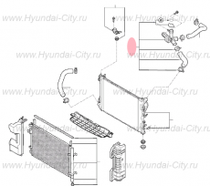 Горловина заливная радиатора охлаждения 1.4 Hyundai Solaris II