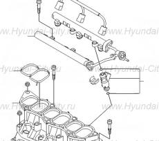 Прокладка впускного коллектора низ 3.0-3.5 Hyundai Grandeur