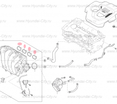 Прокладка впускного коллектора 2.0 Hyundai Sonata VII