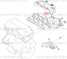 Коллектор выпускной 1.6 (с катализатором) Hyundai Creta