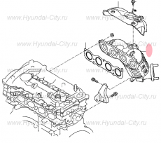 Коллектор выпускной (с катализатором) Hyundai Tucson III