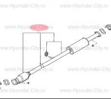 Глушитель средний (с катализатором) Hyundai ix35