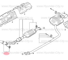 Глушитель передний 2.0 Hyundai Sonata VII