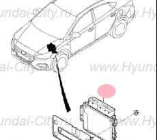 Электронный блок управления двигателем Hyundai Solaris II