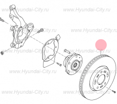 Диск тормозной передний Hyundai i30 II