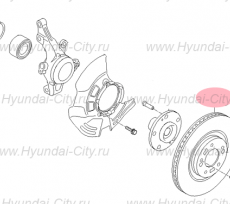 Диск тормозной передний Hyundai Grandeur