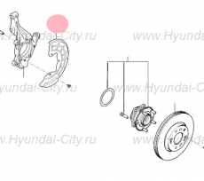 Крышка переднего тормоза левая Hyundai Sonata VII