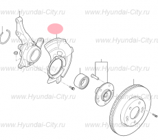 Крышка переднего тормоза правая Hyundai Creta