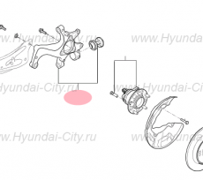 Кулак задний левый Hyundai Elantra VI