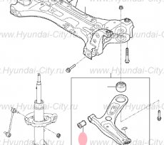 Сайлентблок переднего рычага передний  Hyundai Solaris II