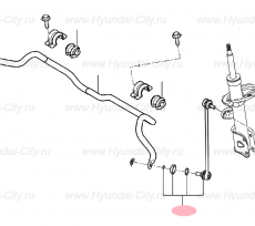 Стойка стабилизатора переднего левая Hyundai Santa Fe II