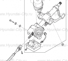 Колонка рулевого механизма Hyundai Solaris II
