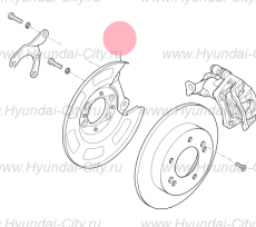 Крышка заднего тормоза правая Hyundai Creta
