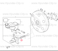 Вторичный тормозной поршень Hyundai Sonata VII