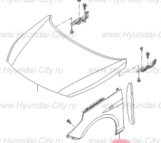 Крыло переднее правое Hyundai Sonata VII