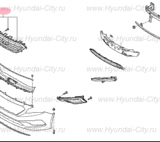 Решетка радиатора Hyundai Sonata VII