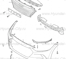 Панель решетки радиатора Hyundai Elantra VI