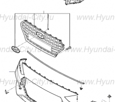 Накладка решетки радиатора Hyundai Solaris II