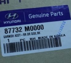 Молдинг двери задней правой Hyundai Creta