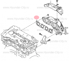 Прокладка выпускного коллектора 2.0 Hyundai Sonata VII