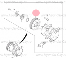 Шкив компрессора кондиционера Hyundai Creta
