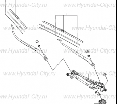 Щетка стеклоочистителя правая Hyundai Sonata VII
