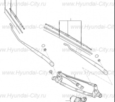 Щетка стеклоочистителя правая Hyundai Solaris II