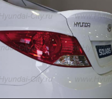 Спойлер белый Hyundai Solaris I