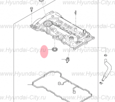 Кольцо уплотнительное клапанной крышки Hyundai Sonata VII